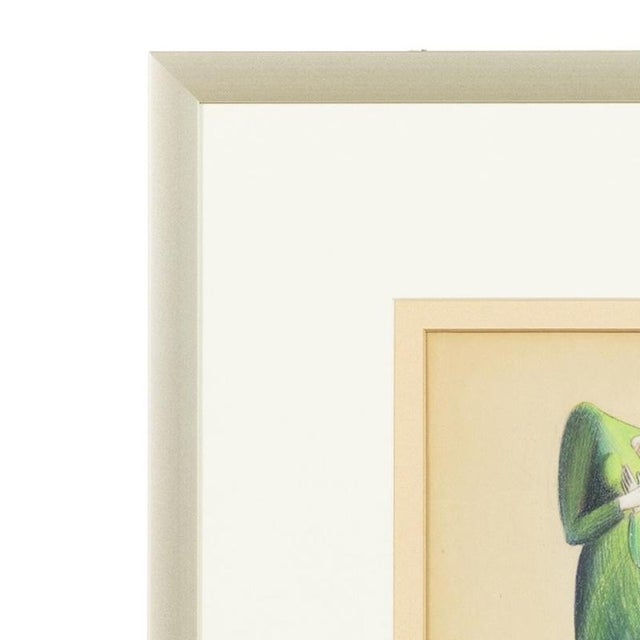 Painting - Almada Negreiros. Mixed media on paper. Signed and dated 1941. Dimensions: 28 cm x 18 cm.