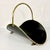 Mid-Century Arts & Crafts Federal Americana Black & Brass Firewood Holder With Paw Feet For Sale - Image 6 of 11