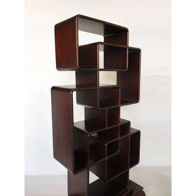 Chocolate Chinese Ming Style Scholar's Display Shelf / Room Divider For Sale - Image 8 of 11