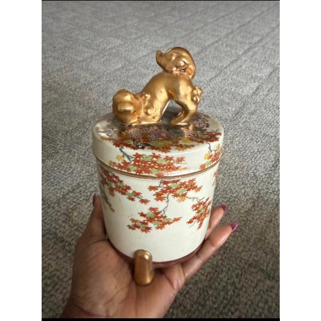 1900 - 1909 Antique Porcelain Asian Cigarette Holder For Sale - Image 5 of 9