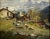 Oil on canvas by Ottorino Campagnari (Mestre 1920 - Turin 1982) depicting a view of the Champoluc - Pilaz valley with...