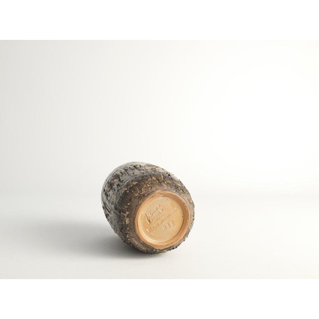 Scandinavian Modern Brutalist Stoneware Vase from Tilgmans, Sweden, 1960s For Sale - Image 12 of 18