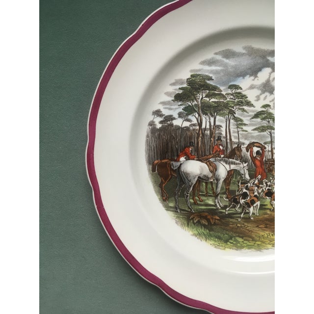 Illustration Vintage Spode English Fox Hunting Plate For Sale - Image 3 of 11