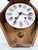 Black 19th Century French Napoleon III Wall Clock, Enamel Face and Wood Marquetry For Sale - Image 8 of 10