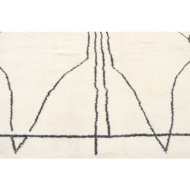 Berber Tribes of Morocco Large Neutral Moroccan Area Rug - 10'03 X 13'10 For Sale - Image 4 of 9