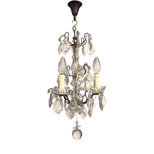 Louix XV Style Cage Chandelier with Tassels For Sale