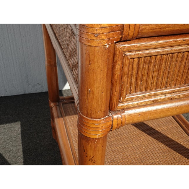 Braxton Culler Summer Retreat 1 Drawer Brown Hardwood Coastal Nightstand For Sale - Image 9 of 13