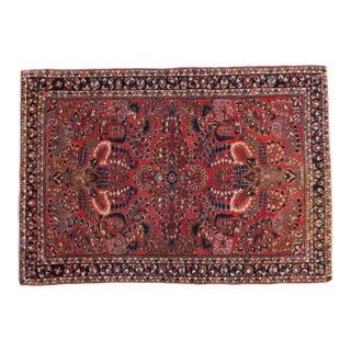 Vintage Sarouk Rug - 3'4" X 4'9" For Sale