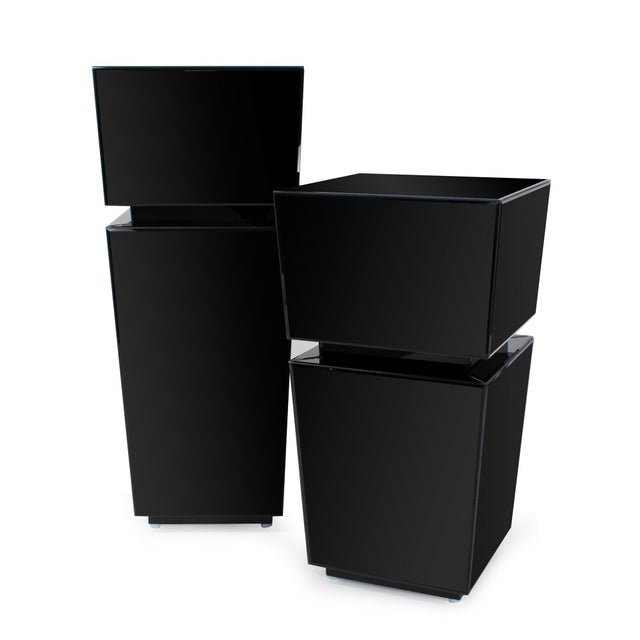 Black Mirrored Pedestal Tall For Sale In Chicago - Image 6 of 10
