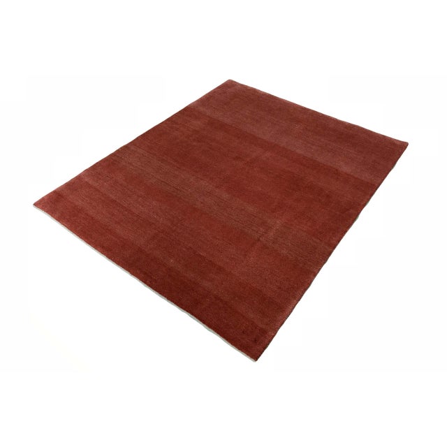 Modern Hand-Knotted Gabbeh Rug in Red, in Flawless conditions. Designed from 2000