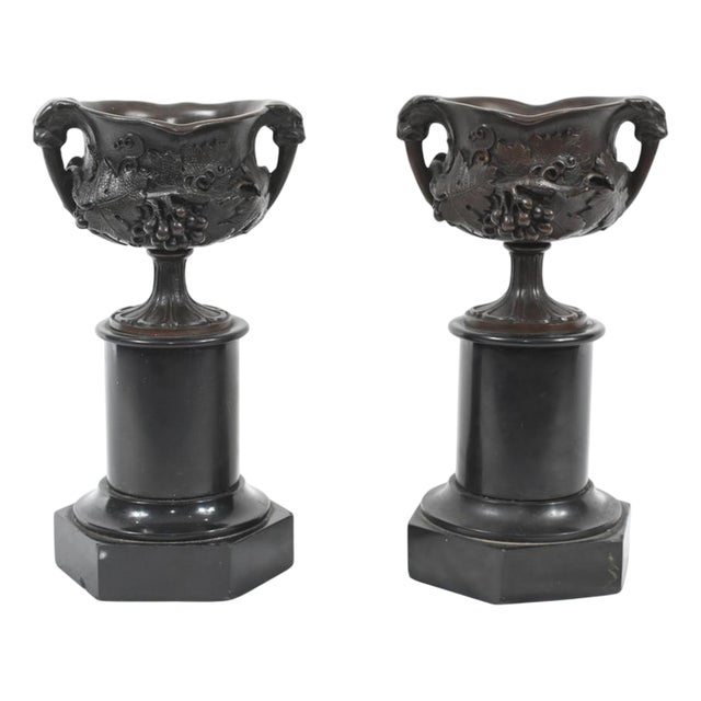 Bronze Grand Tour Urns, 1880, Set of 2 For Sale
