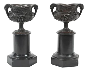 Bronze Grand Tour Urns, 1880, Set of 2