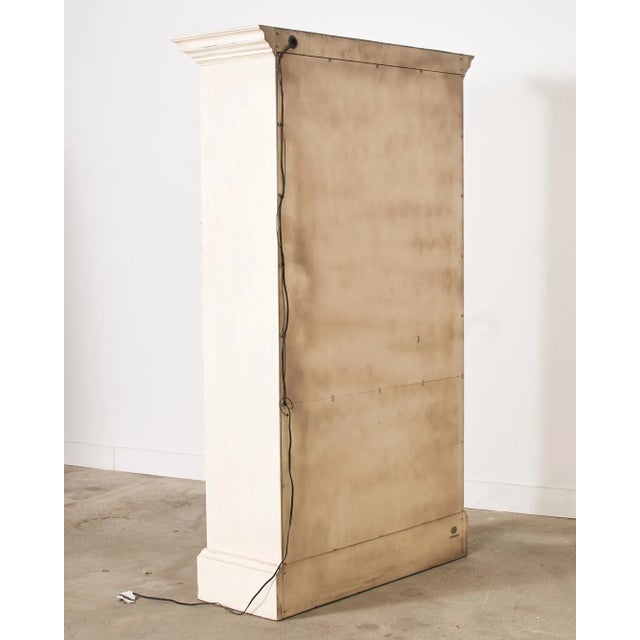 Pair of Baker Architectural Neoclassical Style Painted Library Bookcases For Sale - Image 12 of 12