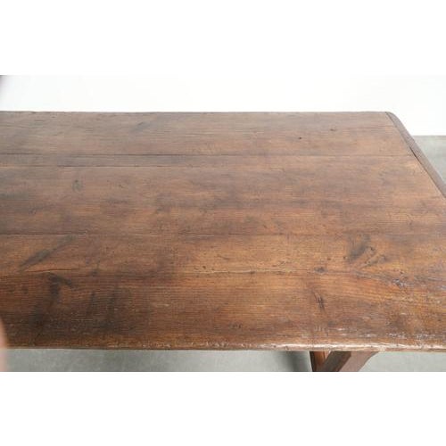 Brown Antique Oak Dining Table For Sale - Image 8 of 14
