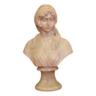 Woman Sculpture, 19th Century, Alabaster For Sale