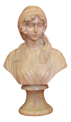 Woman Sculpture, 19th Century, Alabaster