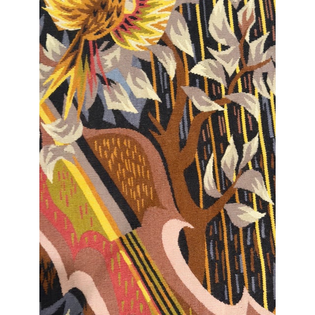 Gold 20th C. Mid-Century Modern Tapestry "Concert Champêtre" Signed by Simon Chaye 3'9" X 5'3" For Sale - Image 8 of 11