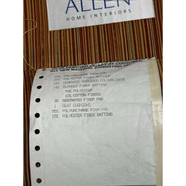 Copper Ethan Allen Upholstered Rolled Arm Club Chair For Sale - Image 8 of 11