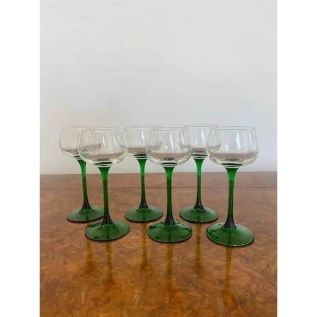 1910s Edwardian Wine Glasses, 1910s, Set of 6 For Sale - Image 5 of 5