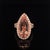 Traditional Morganite Diamond Ring 14k Rose Gold 6.91 TCW Certified For Sale - Image 3 of 16