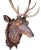 Beautiful large Black Forest Stag Sculpture. Hand carved with real antlers.