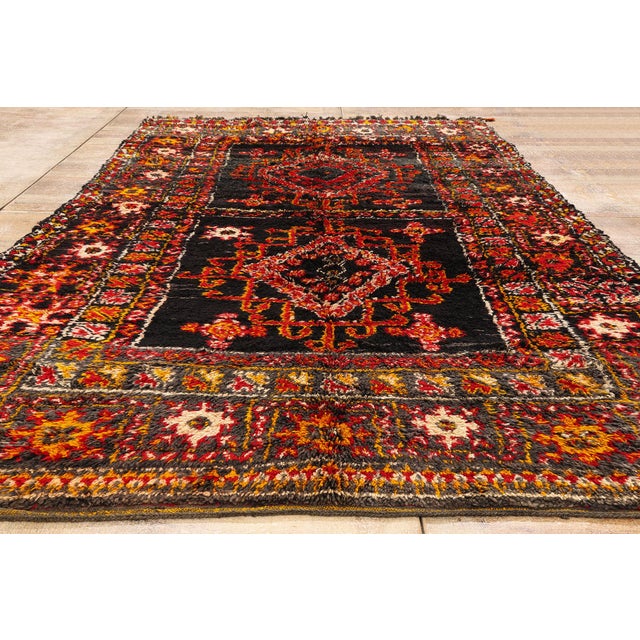 Vintage Beni M'Guild Moroccan Rug, 05'11 X 10'02 For Sale - Image 9 of 10