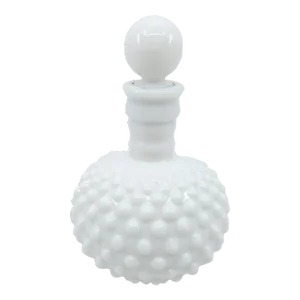 Vintage Hobnail Milk Glass Perfume Bottle