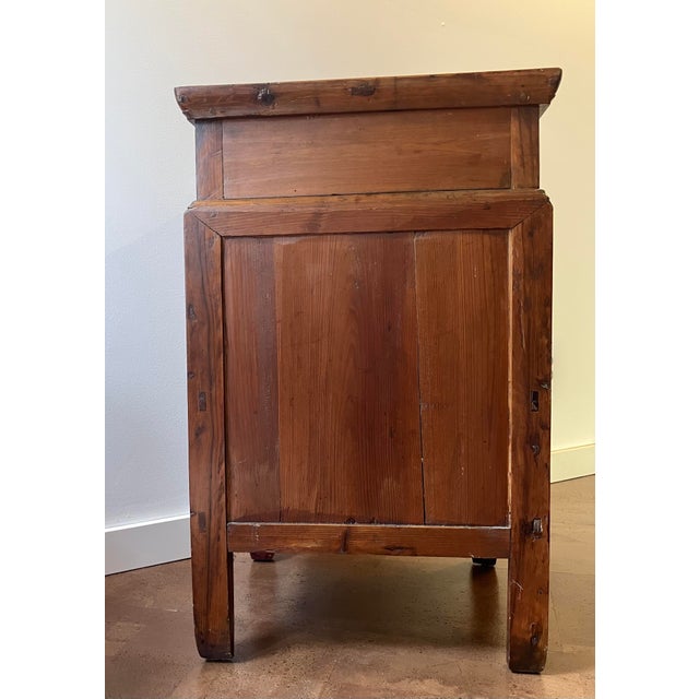 Mid 19th Century 19th-Century Chinese Altar Coffer With "Cloud" Spandrels - Archival Label Discovery For Sale - Image 5 of 16