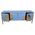 Cornflower Blue Italian Sideboard in Murano Glass and Brass from Justfurnituress SRL For Sale - Image 10 of 10