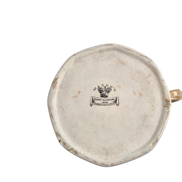 Red Scale Conversation Cider Mug with Hydra Handle from Mason's Patent Ironstone, 1820s For Sale - Image 11 of 16