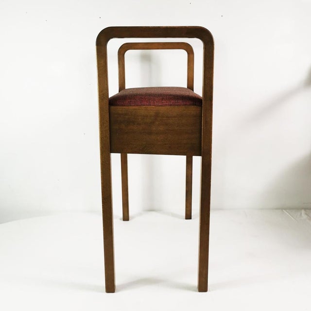 1940s Art Deco Hallway Chair, Denmark, 1940s For Sale - Image 5 of 13