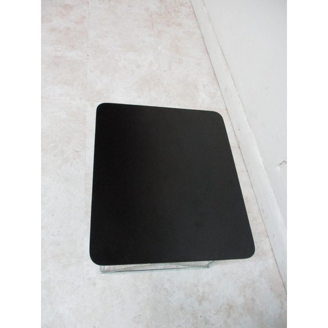 Vintage Eames Wire Base Elliptical Surfboard Lamp End Table Pedestal Table For Sale In Philadelphia - Image 6 of 11