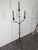 Gothic Style Wrought Iron Torchère 3-Arm Floor Lamp, in Very Good conditions. Up to 250V (Europe/UK Standard).The wiring...