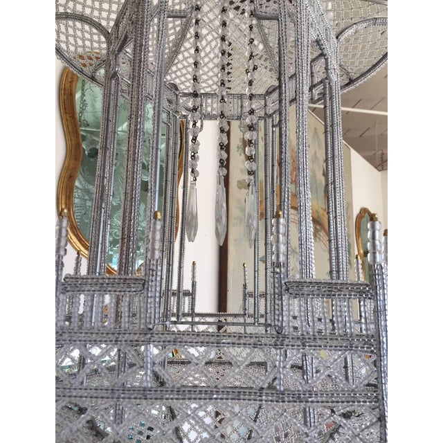 Chinoiserie Custom-Made, "Venezia" Beaded Pagoda Chandelier For Sale - Image 3 of 5