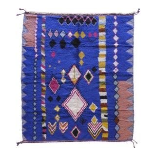 Boho Chic Moroccan Wool Rug - 9.9 X 8.2 Ft For Sale
