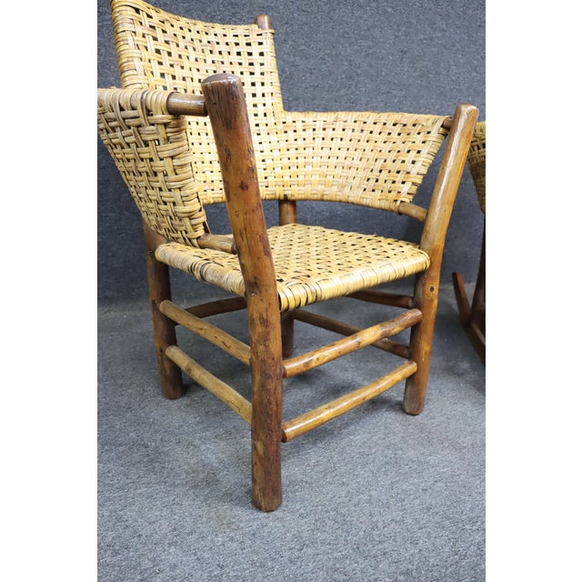 Hickory Attributed Three Piece Adirondack Parlor Set For Sale - Image 11 of 12