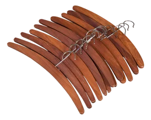 Teak Jacket Hangers, 1960s, Set of 13