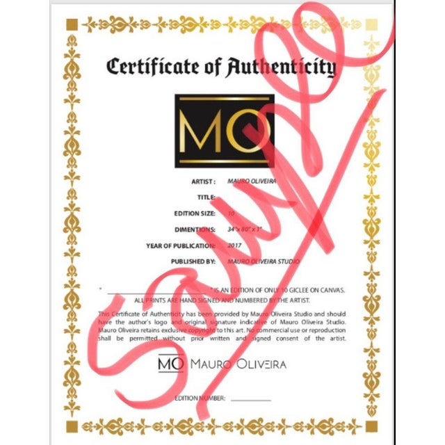 "Futuristic Rio Slum" Contemporary Original Mixed-Media Painting by Mauro Oliveira For Sale - Image 11 of 13