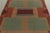 Rug & Kilim Vintage Art Deco Needlepoint Rug in Beige, Teal & Burnt Red Geometric Patterns For Sale - Image 4 of 7