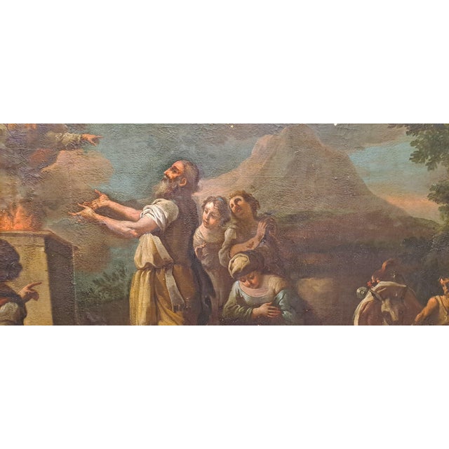 Noah's Sacrifice After the Flood, Oil on Canvas, 17th-18th Century For Sale - Image 7 of 10