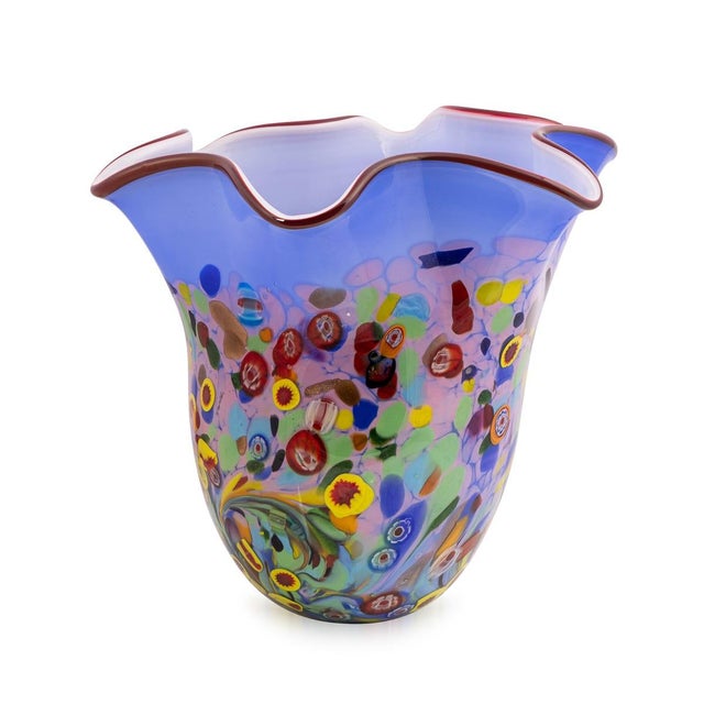 Vintage 20th Century Italian Hand Blown Murano Glass Vase, 1990s For Sale - Image 6 of 15