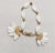 Modern Vintage 1950s Signed Napier Goldtone & White "Fans" Charm Bracelet For Sale - Image 3 of 8