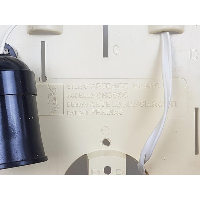 Vintage Plastic Cnosso Wall Lights by A. Mangiarotti for Artemide, 1969, Set of 5 For Sale - Image 11 of 12