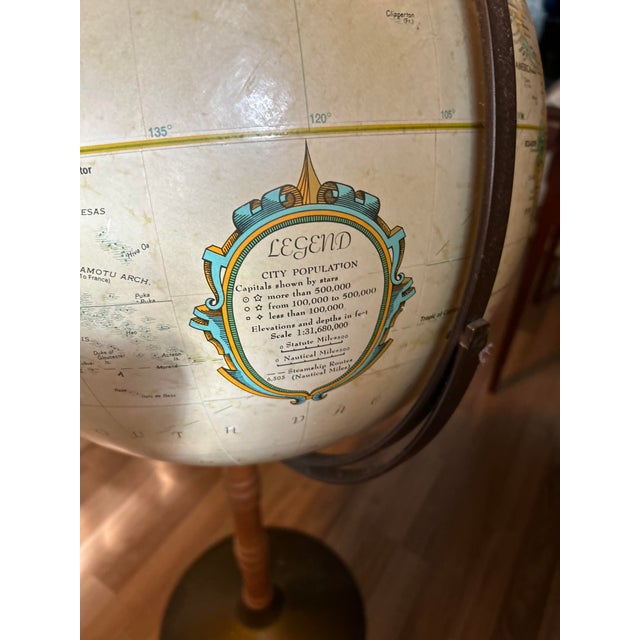 Mid-Century Modern Cotswold Collection - Vintage Standing Globe by Replogle Globe Co. For Sale - Image 3 of 8