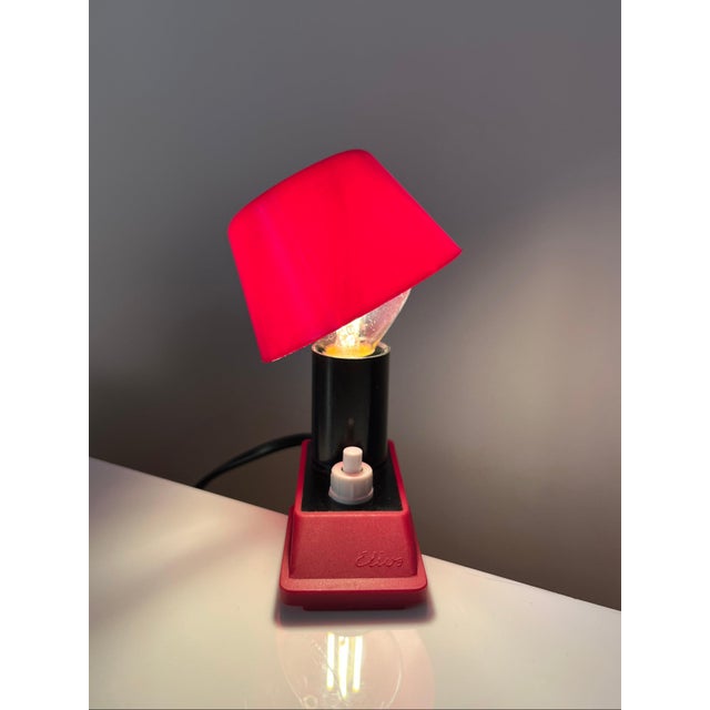 Red Clamp Lamp with Plastic Shade and Switch from Elios For Sale - Image 11 of 11