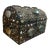 Vintage Agate Encrusted Moroccan Wedding Trunk For Sale