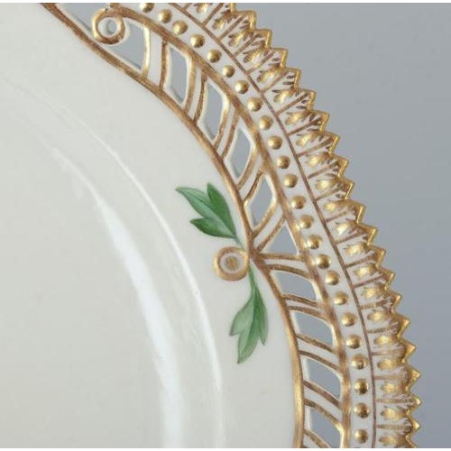 Flora Danica Openwork Lunch Plate in Porcelain from Royal Copenhagen, 1930s For Sale - Image 4 of 8