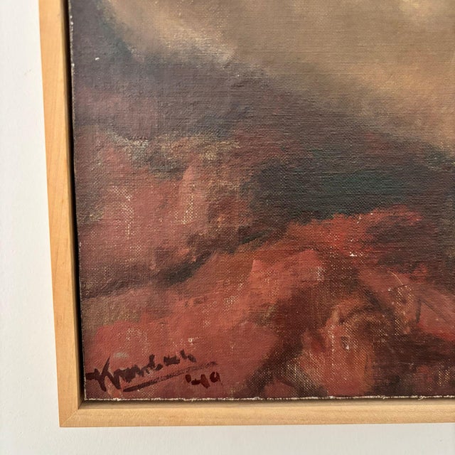 Wood Klaas Mobach, Lying Nude, 1940, Painting on Wood, Framed For Sale - Image 7 of 10