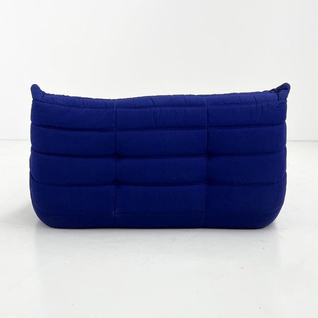 Mid-Century Modern Royal Blue 2-Seater Togo Sofa by Michel Ducaroy for Ligne Roset, 1970s For Sale - Image 3 of 13