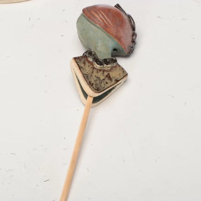 Mid-Century Modern Fred Wiesener Art Deco Ceramic Clay Standing Lady Vessel Sculpture 28.5” For Sale - Image 3 of 13